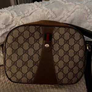 Vintage Gucci Coated Canvas Camera Bag 100% Authentic